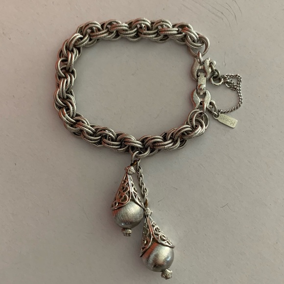 Vintage Monet Silver Chain Bracelet